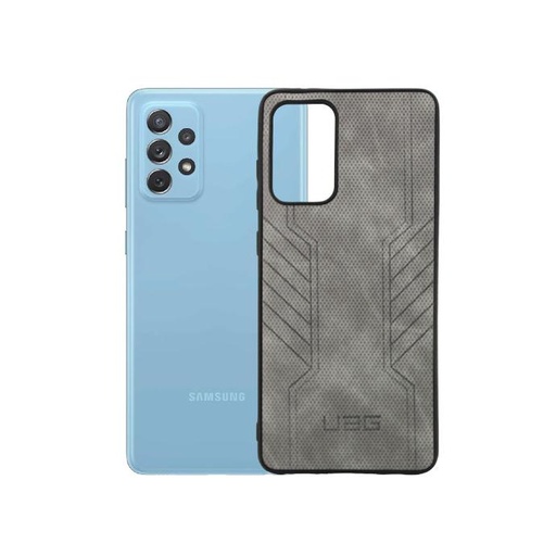 [PO18BSA72-6-9] Elegant Samsung A72 Leather Texture Mobile Pouch - Grey Color