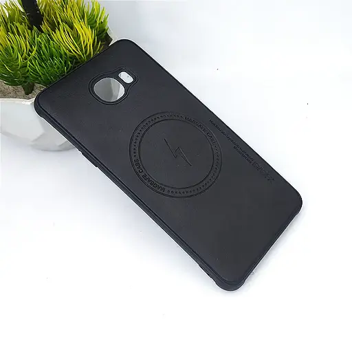[PO18BSC7-1-2] Samsung Galaxy C7|C7 Pro Luxuary Leather Back Case (Black)
