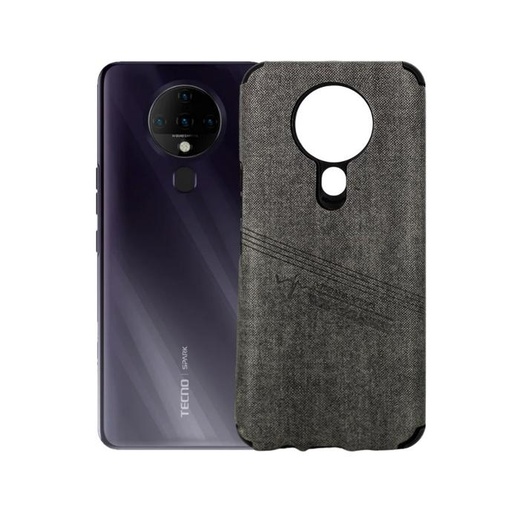 [PO18BTSPRK6-2-2] Tecno Spark 6 Leather Case Mobile Pouch (Black)