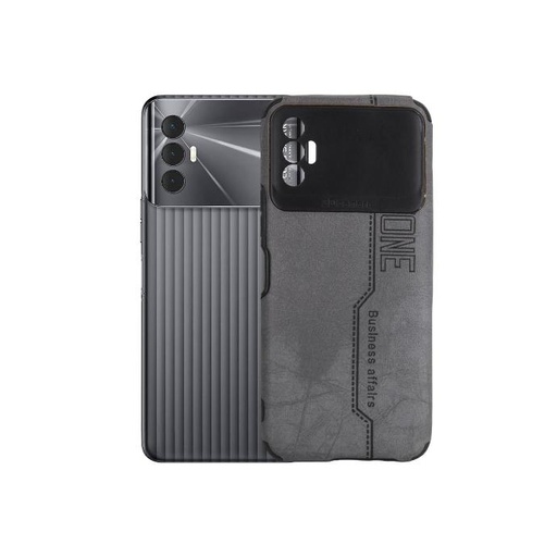 [PO18BTSPRK8P-3-9] Tecno Spark 8P Leather Case Mobile Pouch (Grey)