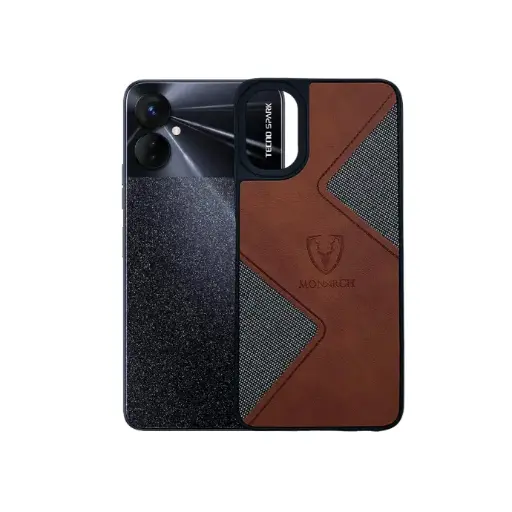 [PO18BTSPRK9PR-5-13] Tecno Spark 9 Pro Monarch Leather Case Mobile Pouch (Brown)