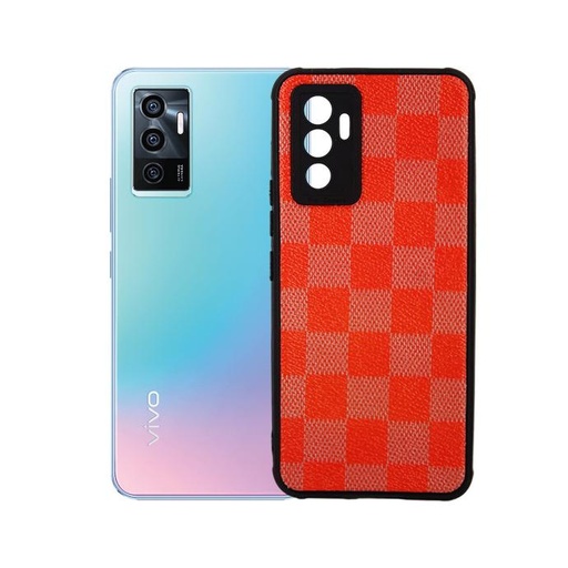 [PO18BVIV23E-5-4] Vivo V23E Armor Leather Case Mobile Pouch (Red)