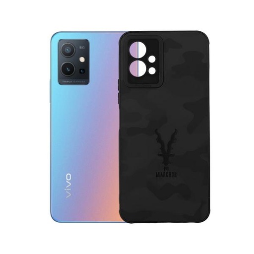 [PO18BVIY55 5G-3-2] Vivo Y55 5G Leather Case Mobile Pouch (Black)