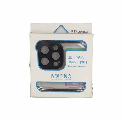 [PO1P2IP13PMX-2-2] Iphone 13 Pro Max TPU Lens And Speaker Cover Mobile Pouch (Black)