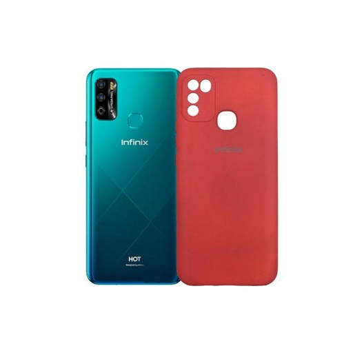 [PO23BIHOT9PY-3-4] Infinix Hot 9 Play Back Case Soft Colour Mobile Pouch (Red)