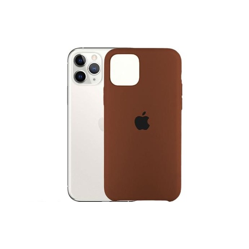 [PO23BIPXI-1-13] Iphone 11 Pro Back Case Soft Silky Mobile Pouch (Brown)