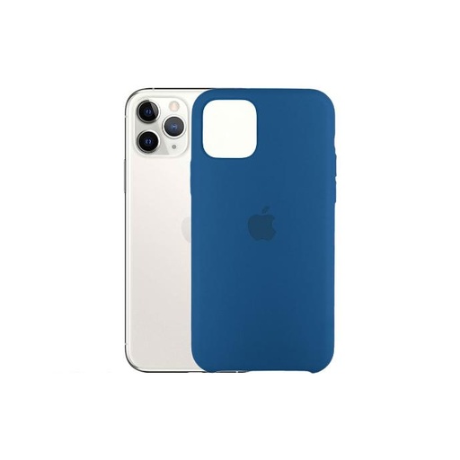 [PO23BIPXI-1-3] Iphone 11 Pro Back Case Soft Silky Mobile Pouch (Blue)
