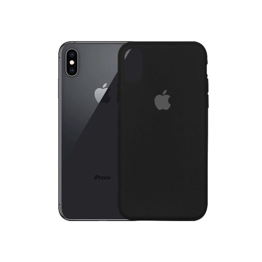 [PO23BIPXSMAX-1-2] Iphone XS Max Back Case Soft Silky Mobile Pouch (Black)