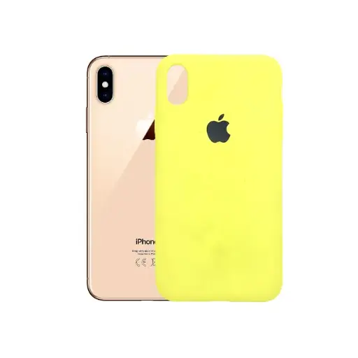 [PO23BIPXSMAX-3-6] Iphone XS Max Back Case Soft Silky Mobile Pouch (Yellow)
