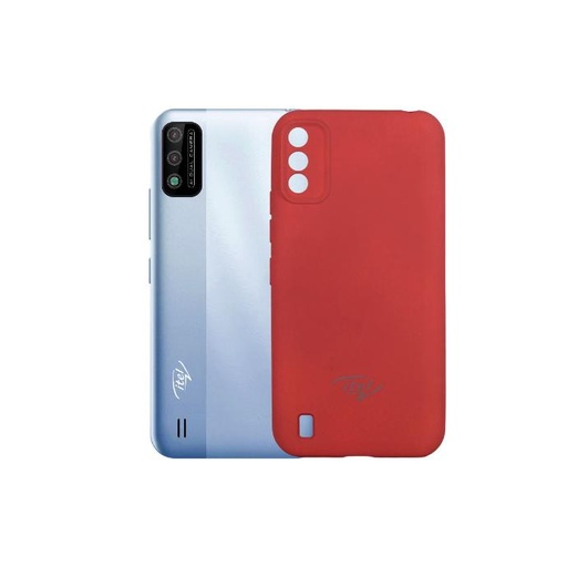 [PO23BITA26-3-4] Itel A26 Back Case Soft Colour Mobile Pouch (Red)