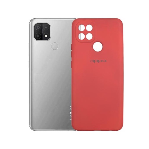 [PO23BOA15S-3-4] Oppo A15S Back Case Soft Colour Mobile Pouch (Red)