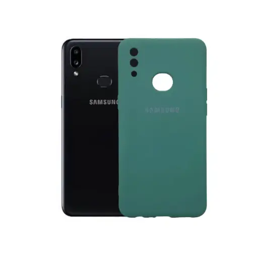 [PO23BSA10S-3-11] Samsung A10S Back Case Soft Colour Mobile Pouch (Green)