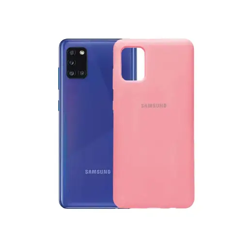 [PO23BSA31-1-15] Samsung A31 Back Case Soft Silicone Mobile Pouch (T-Pink)