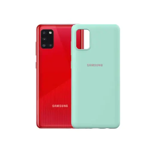 [PO23BSA31-1-16] Samsung A31 Back Case Soft Silicone Mobile Pouch (Sky Blue)