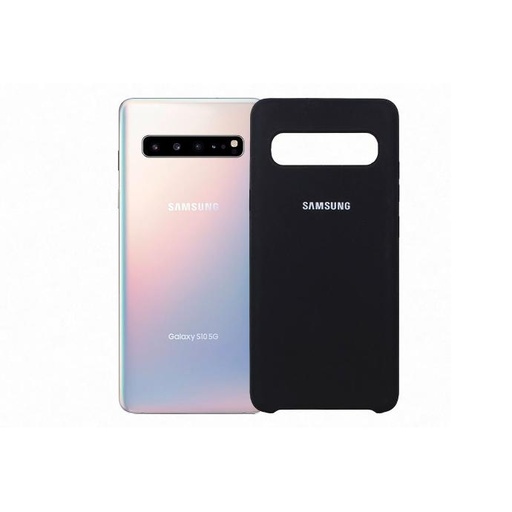 [PO23BSS105G-1-2] Samsung S10 5G Soft Silky Case Mobile Pouch (Black)