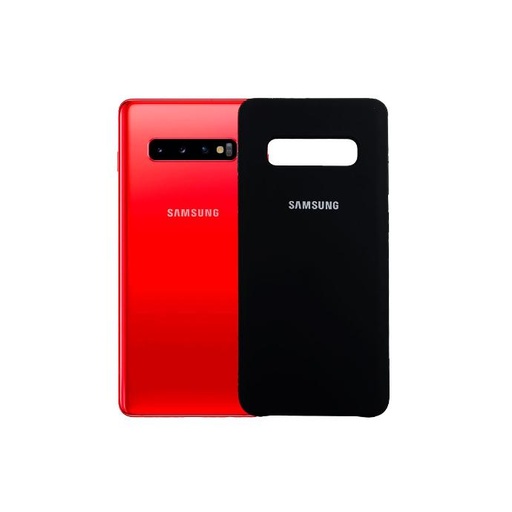 [PO23BSS10PL-1-2] Samsung S10 Plus Back Case Soft Mobile Pouch (Black)