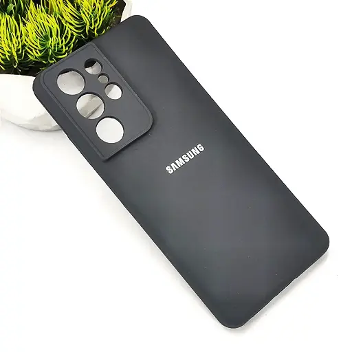 [PO23BSS21U-1-9] Samsung S21 Ultra Back Case Soft Mobile Pouch (Grey)
