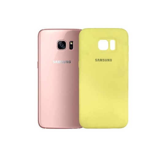 [PO23BSS7EDG-1-6] Samsung S7 Edge Back Case Soft Mobile Pouch (Yellow)