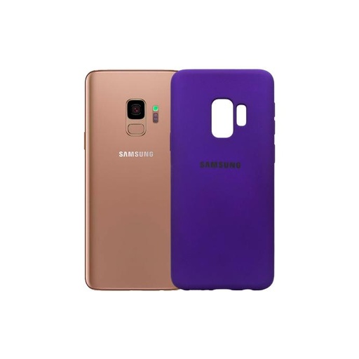 [PO23BSS9-3-12] Samsung S9 Back Case Soft Silky Mobile Pouch (Purple)
