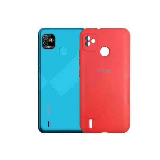[PO23BTPOP5-3-4] Tecno Pop 5 Back Case Soft Colour Mobile Pouch (Red)