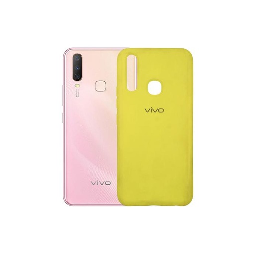 [PO23BVIY17-3-6] Vivo Y17 Back Case Soft Colour Mobile Pouch (Yellow)