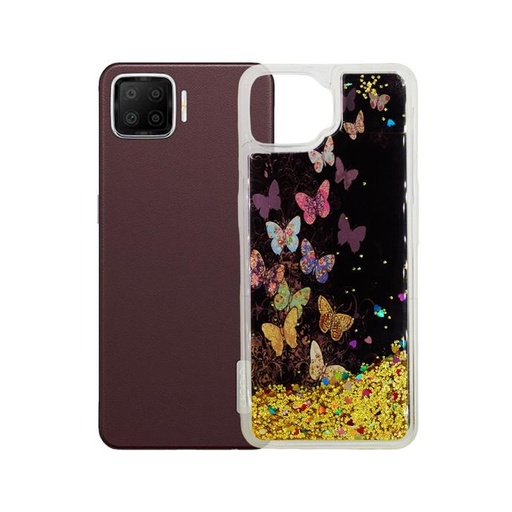 [PO25BOF17] Oppo F17 Back Case Glitter Mobile Pouch