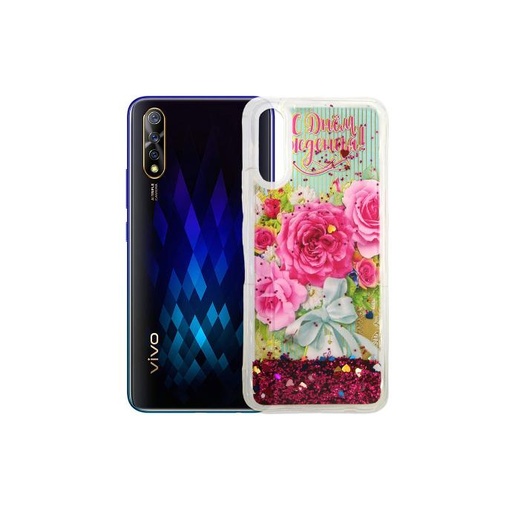 [PO25BVIS1] Vivo S1 Back Case Glitter Mobile Pouch