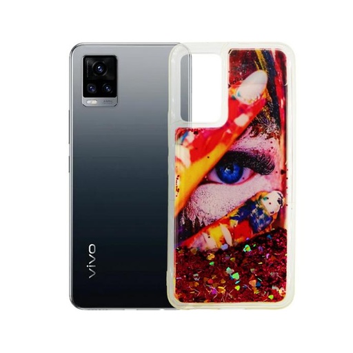 [PO25BVIV21] Vivo V21 Back Case Glitter Mobile Pouch