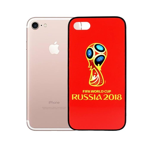 [PO26BIP7G-0-4] Iphone 7G Back Glass Case Mobile Pouch (Red)