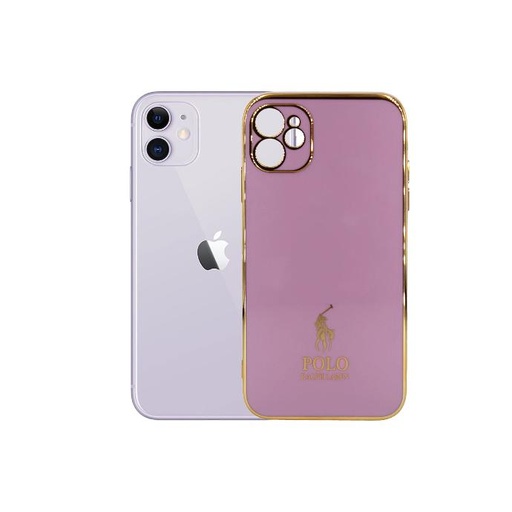 [PO29BIP11-5-12] Iphone 11 Chrome Case Mobile Pouch (Purple)