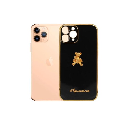 [PO29BIP11PMX-5-2] Iphone 11 Pro Max Bear Case Mobile Pouch (Black)
