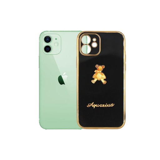 [PO29BIP12-5-2] Iphone 12 Bear Case Mobile Pouch (Black)