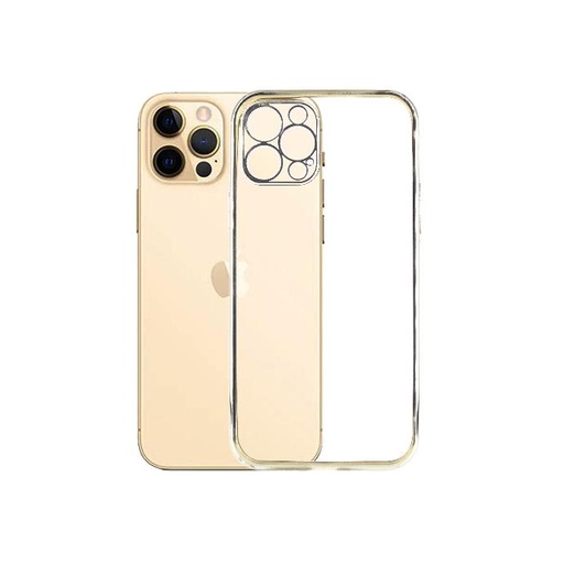 [PO29BIP12PR-4-7] Iphone 12 Pro Soft Silicone CR Mobile Pouch (Silver)