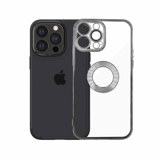 [PO29BIP13PMAX-7-7] Iphone 13 Pro Max Berlia Camera Case With Lens Mobile Pouch (Silver)