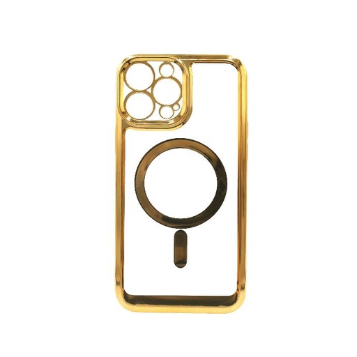 [PO29BIP13PMX-12-5] Iphone 13 Pro Max Chrome Magsafe Case Mobile Pouch (Golden)
