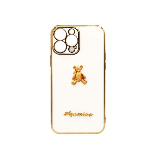 [PO29BIP13PR-5-1] Iphone 13 Pro Bear Case Mobile Pouch (White)
