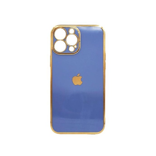 [PO29BIP13PRO-5-3] Iphone 13 Pro Gold Side With Logo Mobile Pouch (Blue)