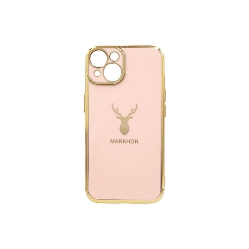 [PO29BIP14-5-15] Iphone 14 Gold Chrome Case Mobile Pouch (T-Pink)