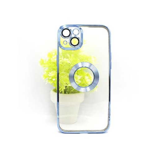 [PO29BIP14-8-3] Iphone 14 Chrome Case Mobile Pouch (Blue)