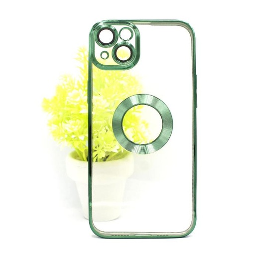 [PO29BIP14MX-8-11] ​Iphone 14 Pro Max Chrome Case Mobile Pouch (Green)