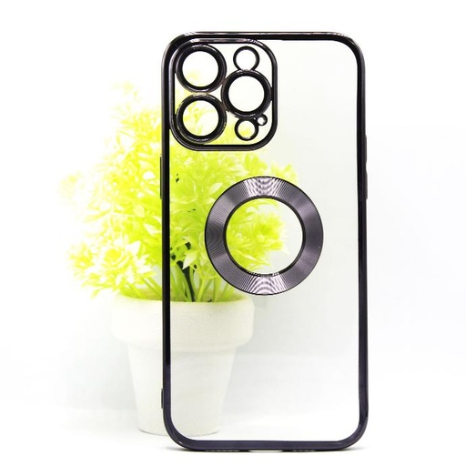 [PO29BIP14PMAX-8-2] Iphone 14 Pro Max CD-Chrome Camera Protection Mobile Pouch (Black)