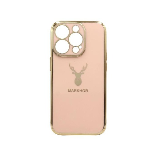 [PO29BIP14PR-5-15] Iphone 14 Pro Gold Chrome Case Mobile Pouch (T-Pink)