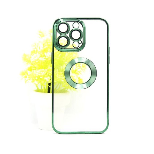 [PO29BIP14PR-8-11] Iphone 14 Pro Chrome Case Mobile Pouch (Green)