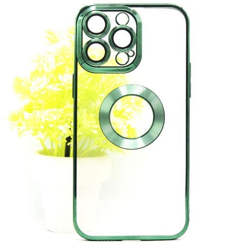 [PO29BIP14PRMX-8-11] Iphone 14 Pro Max Chrome Case Mobile Pouch (Green)