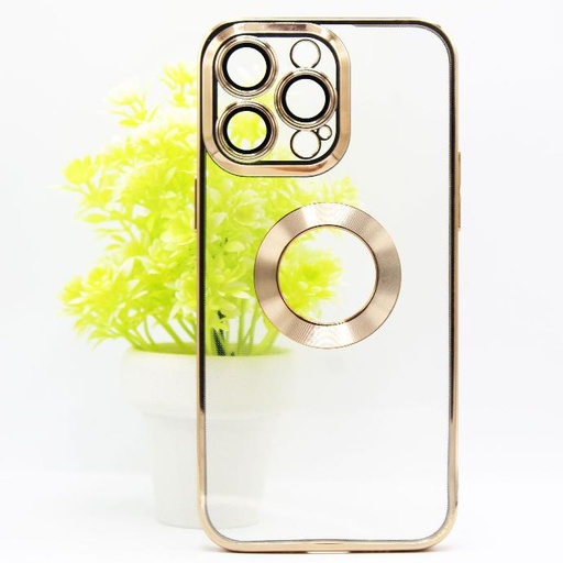 [PO29BIP14PRMX-8-5] Iphone 14 Pro Max Chrome Case Mobile Pouch (Golden)