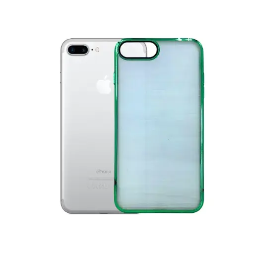 [PO29BIP7GPL-7-11] Iphone 7 Plus Chrome Matte Ring Case Mobile Pouch (Green)