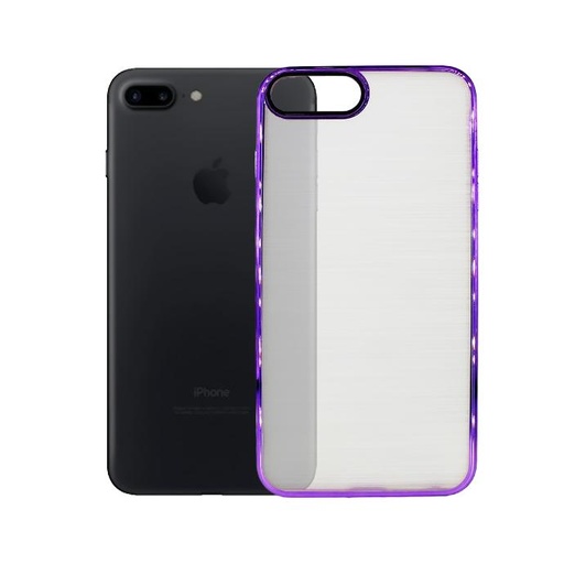 [PO29BIP7GPL-7-12] Iphone 7 Plus Chrome Matte Ring Case Mobile Pouch (Purple)
