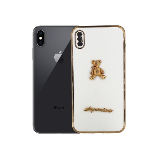 [PO29BIP8X-5-1] Iphone X Bear Case Mobile Pouch (White)