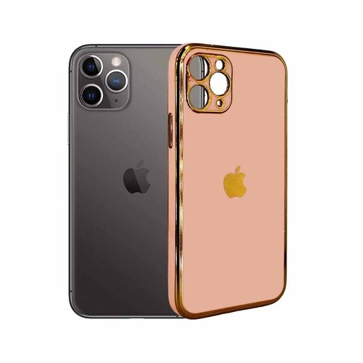 [PO29BIPXI-5-15] Iphone 11 Pro Gold Side With Logo Mobile Pouch (T-Pink)