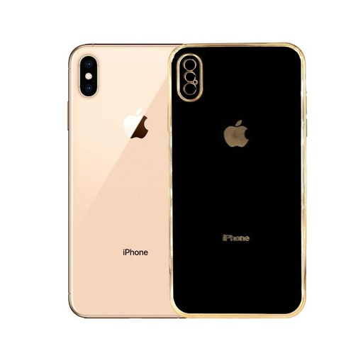 [PO29BIPXSMAX-1-2] Iphone XS Max Gold Side With Logo Mobile Pouch (Black)
